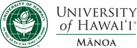 Logo of the University of Hawai'i at Manoa featuring a green circular crest with a torch and the words "In Maluhia Tutis" and "University of Hawaii" around it. To the right, the text "University of Hawai'i at Manoa" is displayed in black.