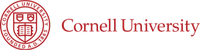 The image displays the Cornell University logo, showcasing the historic university seal in red on the left and "Cornell University" in red on the right, symbolizing a legacy of prestigious PhDs.